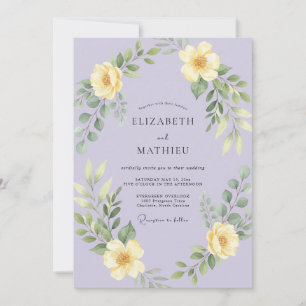 Convite Casamento no Prado Arejado com Lavanda Amarela