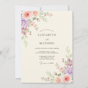 Convite Casamento no Prado Etéreo de Pêssego