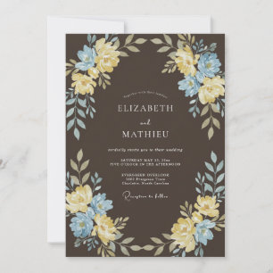 Convite Casamento no Prado Floral Marrom