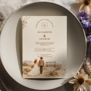 Convite Casamento no Rancho do Deserto Ocidental em Aquare