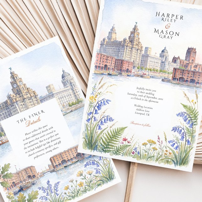 Convite Casamento no Royal Liver Albert Dock em Liverpool, (Criador carregado)