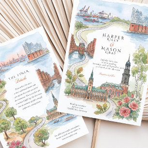 Convite Casamento no Speicherstadt da Elbphilharmonie de H