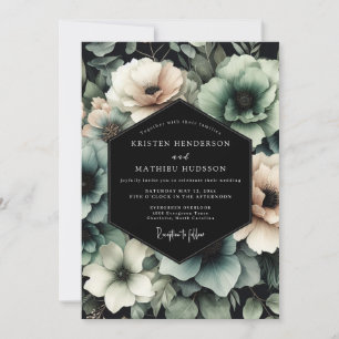 Convite Casamento Nocturno com Charcoal Sage