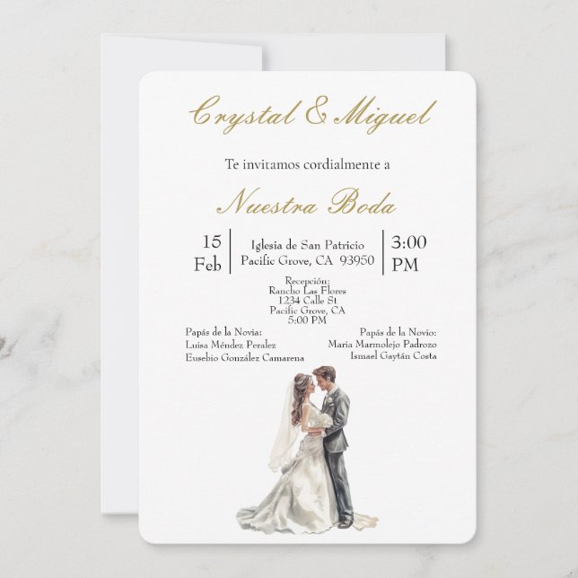 Convite Casamento noivo e noivo (Frente)