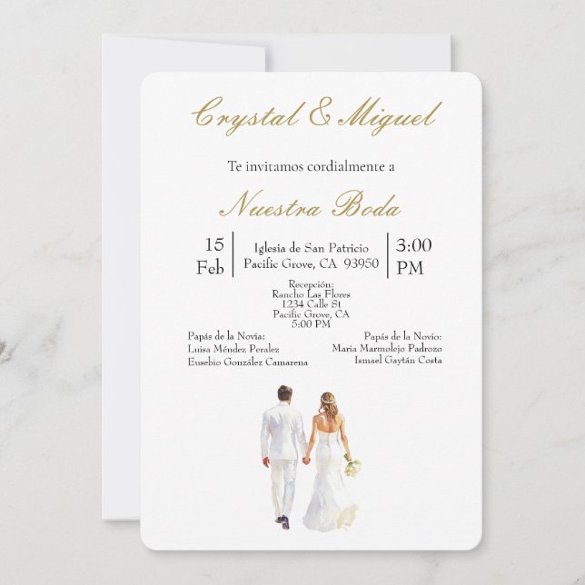 Convite Casamento noivo e noivo (Frente)