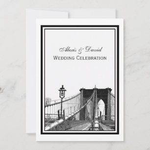 Convite Casamento NYC Skyline Ponte de Brooklyn #2