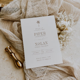 Convite Casamento Oásis Palmeira Bege