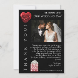 Convite Casamento Obrigado Rosa vermelha Formatada Por Fot