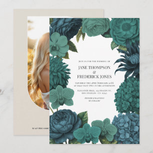 Convite Casamento Ocean Emerald, Deep Lagoon & Tidepool Te