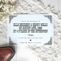 Casamento Ocidental do Bold Vintage Cowboy