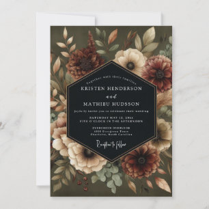 Convite Casamento Olive Bloom Moody