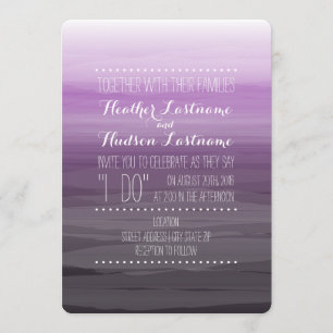 Convite Casamento Ombre Inspirado em Aquarela - Plumagem E