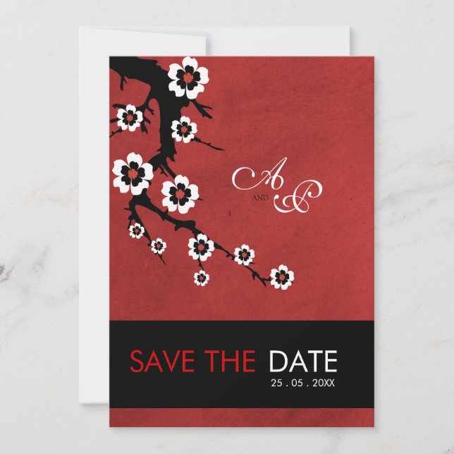 Convite Casamento Oriental Sakura (Frente)