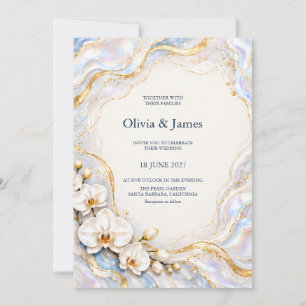 Convite Casamento Orquídea Pérola Tide