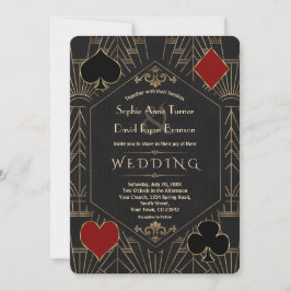 Convite Casamento Ouro Preto Gatsby 1920 Jogo