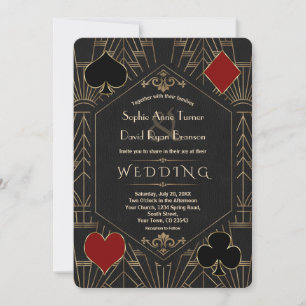 Convite Casamento Ouro Preto Gatsby 1920 Jogo