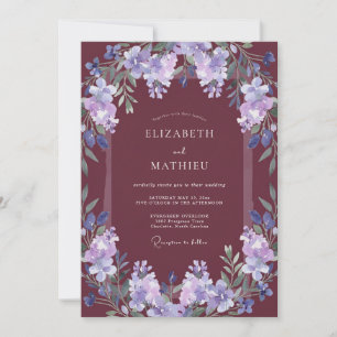 Convite Casamento Outonal Encantador em Marrom