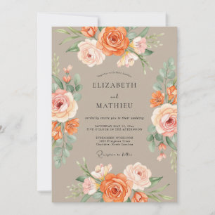 Convite Casamento Outonal Exuberante