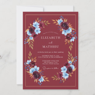 Convite Casamento Outonal Maravilhoso Marrom