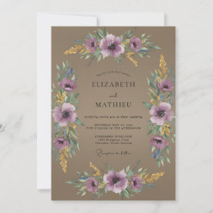 Convite Casamento Outonal Marrom e Temperamental