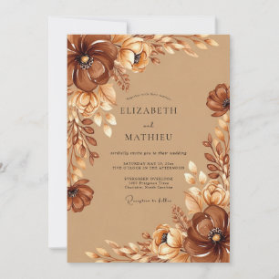 Convite Casamento Outonal Opulento