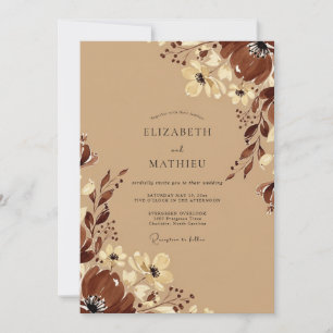Convite Casamento Outonal Refinado