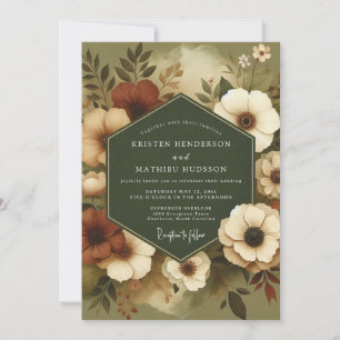 Convite Casamento Outonal Sage Sienna
