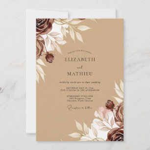 Convite Casamento Outonal Tão Elegante
