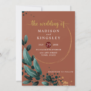 Convite Casamento outono 🍂 Azul Profundo 💙 Elegante