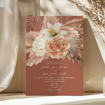 Casamento outono Boho Floral Terracotta