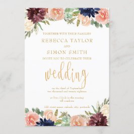 Convite Casamento outono Borgonha