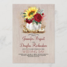 Casamento outono de abóbora Dourada de girassol