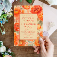 Casamento outono de Flores Laranja Queimadas