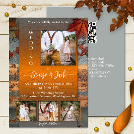 Convite Casamento outono de Fotografia Design industrial m