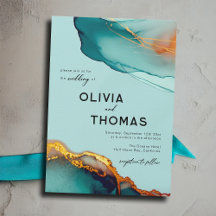 Casamento outono de Script Moderno de Teal Laranja