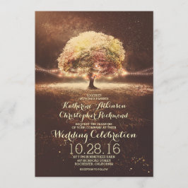 Convite Casamento outono Elegante de Árvore das Lanças de