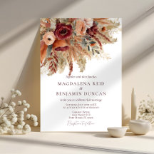 Casamento outono Terracotta Florals Pampas