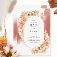 Casamento Oval Laranja Chic Peach Blush Cream Rust