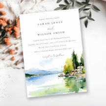 Casamento Paisagem Aquarela Lago de Genebra Suíça