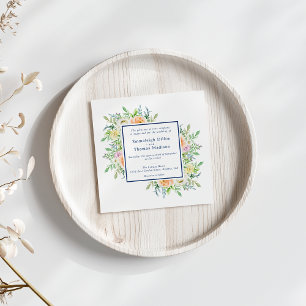 Convite Casamento Pastel Floral Garden Watercolor