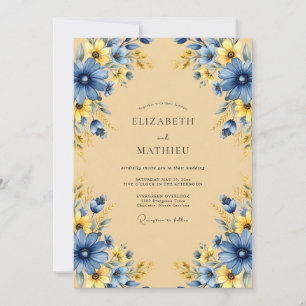 Convite Casamento Pastoral em Prado Azul-Marinho