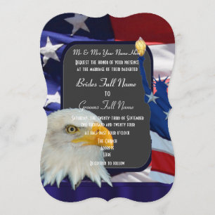 Convite Casamento patriótico americano