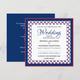 Convite Casamento Patriótico da Praça Personalizada FLAG U