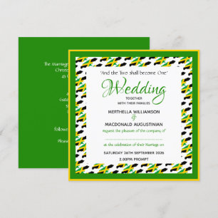 Convite Casamento Patriótico Personalizado JAMAICA FLAG