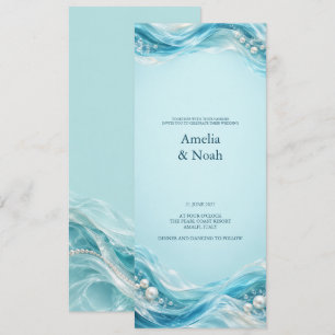 Convite Casamento Pearl Tide Coastal