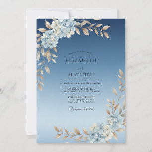 Convite Casamento Peônia Champanhe Aço Macio