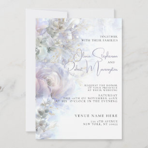 Convite Casamento Peônias Elegantes