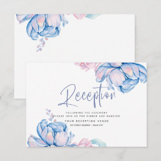 Convite Casamento | Pêonias-rosa-do-céu e bublegum