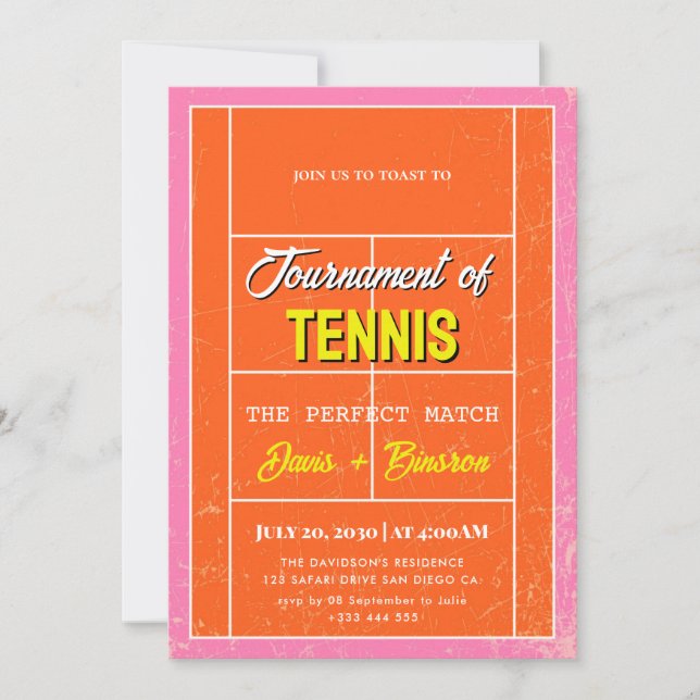 Convite Casamento Perfeito | Tennis Country Club (Frente)