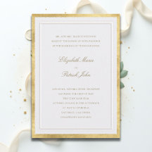 Casamento Pérola Dourado Falso Clássico Moderno Fo